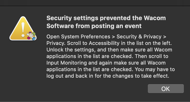 Security Settings Prevented